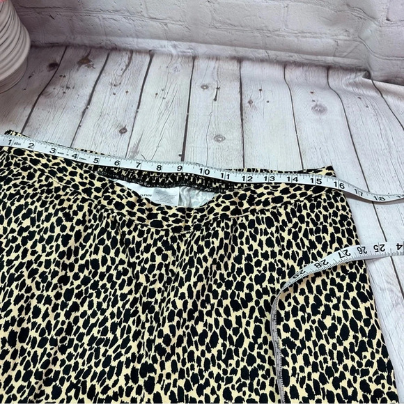 alfred dunner elastic waist pull on pants leopard print animal print sz 14 - Picture 4 of 6